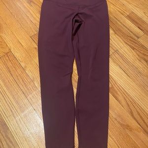 High waisted Maroon 90 degree leggings
